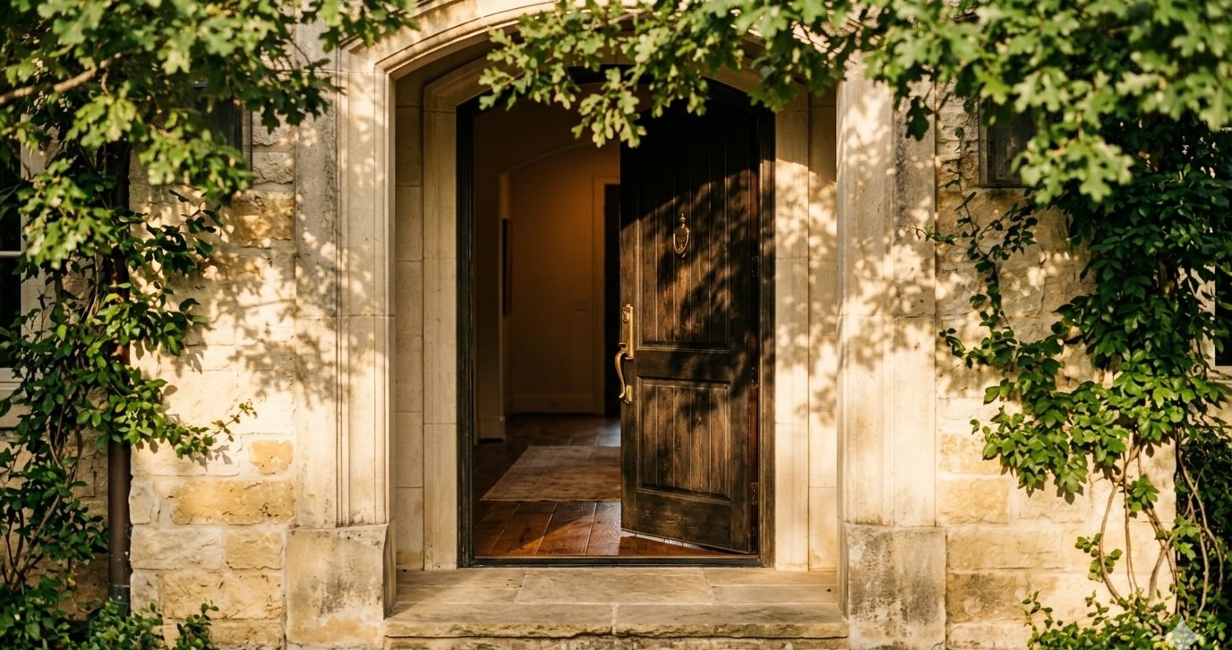 An open doorway in warm light — estate planning decides who may act when you cannot.
